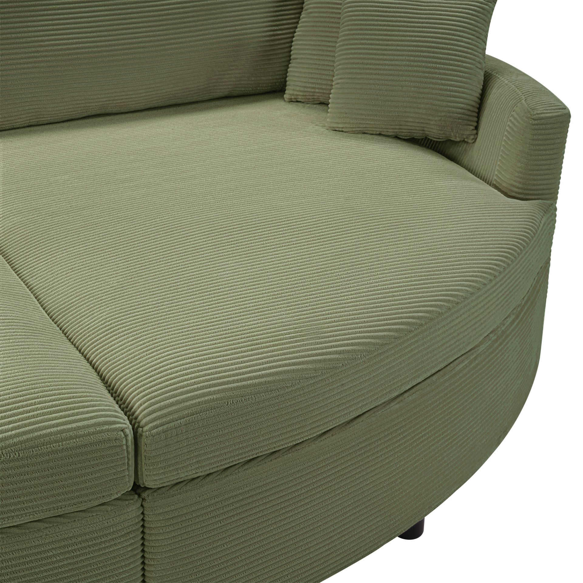 Oversized Double Chaise Lounge Sofa - Green - Image 11