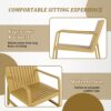 2 Piece Indoor / Outdoor Furniture Set (One Chair And 1 Coffee Table), UV Resistant, Waterproof And Durable - Brick Yellow - Image 8