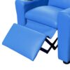 Marisa - Leather Kids Recliner Chair With Cupholder - Blue - Image 5