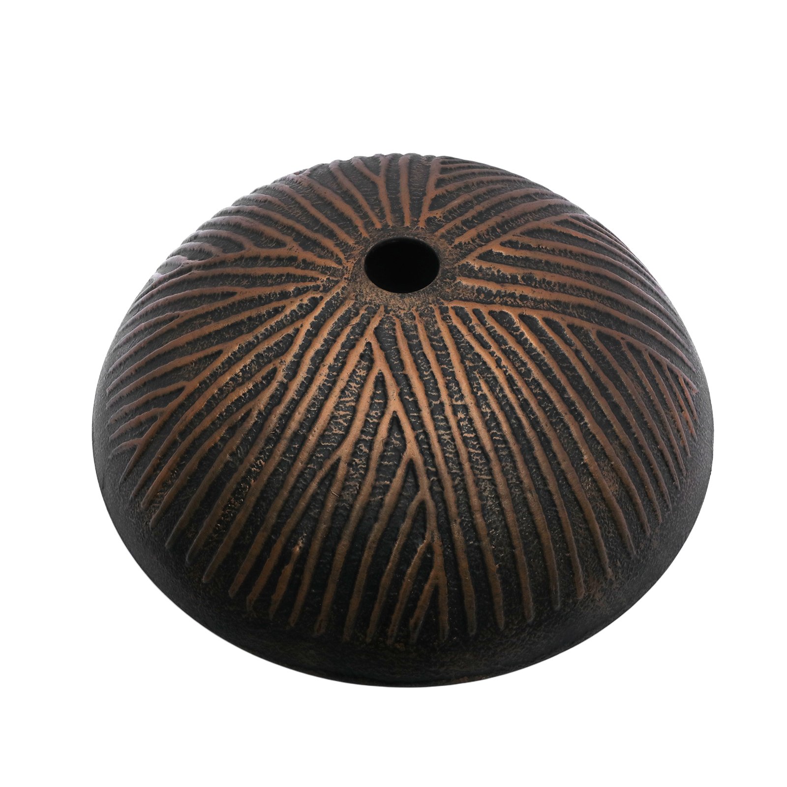 Feather Pattern Amber Vessel Sink With Pop Up Drain, Oval Bathroom Basin - Amber - Image 10