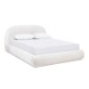 Archie Puffy Grounded - Queen Upholstered Platform Bed - Almond White - Image 4
