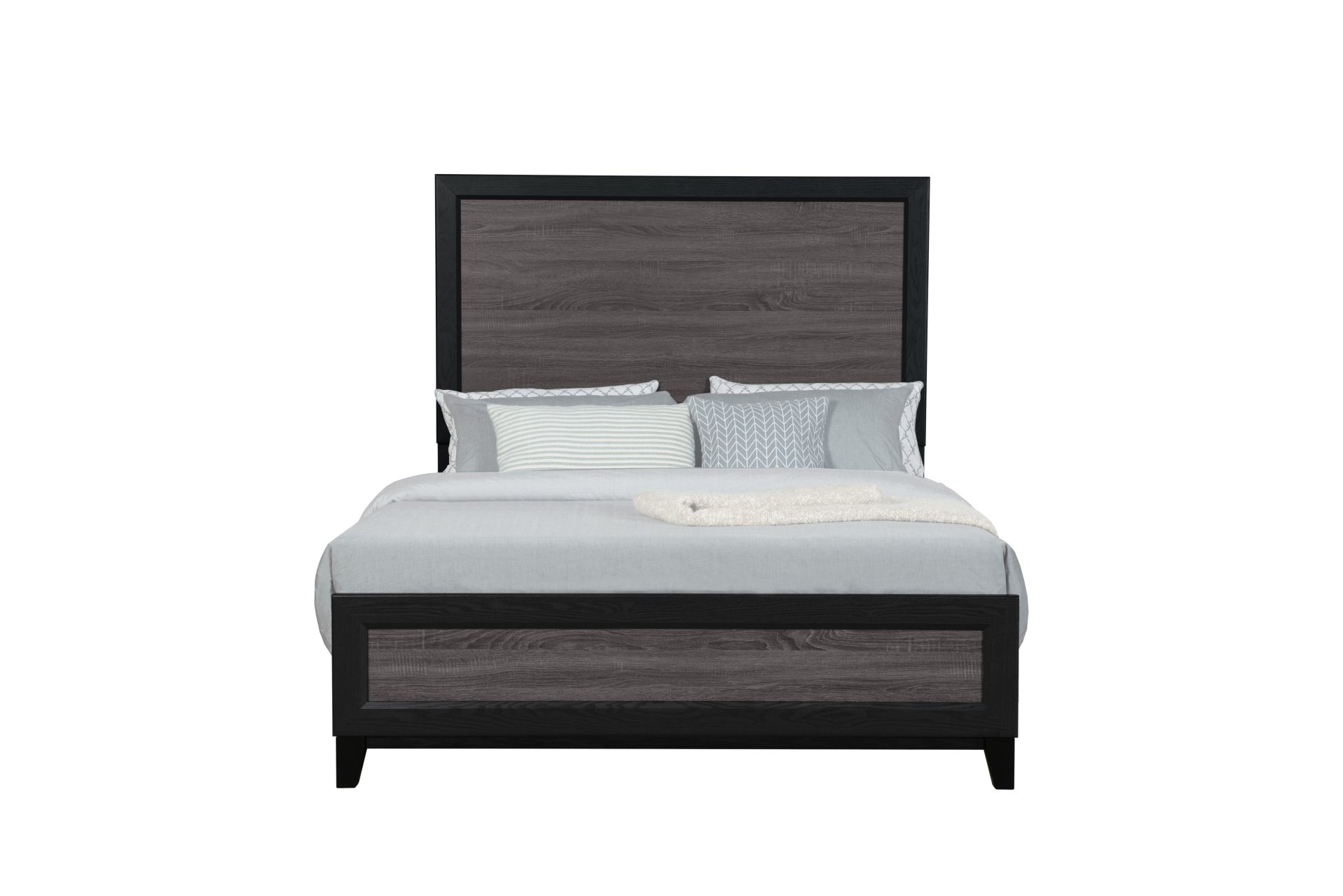 Soluto - Queen Bed - Gray / Black - Image 7