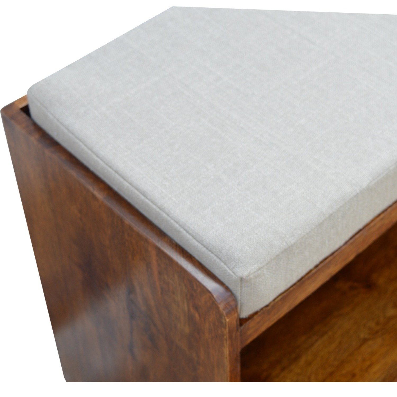 Pull Out Shoe Bench - Chestnut / Mud Linen - Image 8