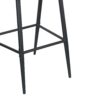 Outdoor Bar Height Metal Frame Counter Stools With Scallop Shaped Backrest & Water Resistant Cushions (Set of 2) - Matte Black - Image 13