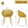 2 Pack Lounge Chair Set With Folding Square Table - Earthy Yellow / Khaki / White - Image 17