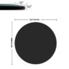 24" Round Tempered Glass Table Top Glass 1 / 2" Thick Beveled Polished Edge - Black - Image 3