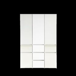 Elise - Modular Wood Closet System With Mirror In Versatile Storage Solution - White