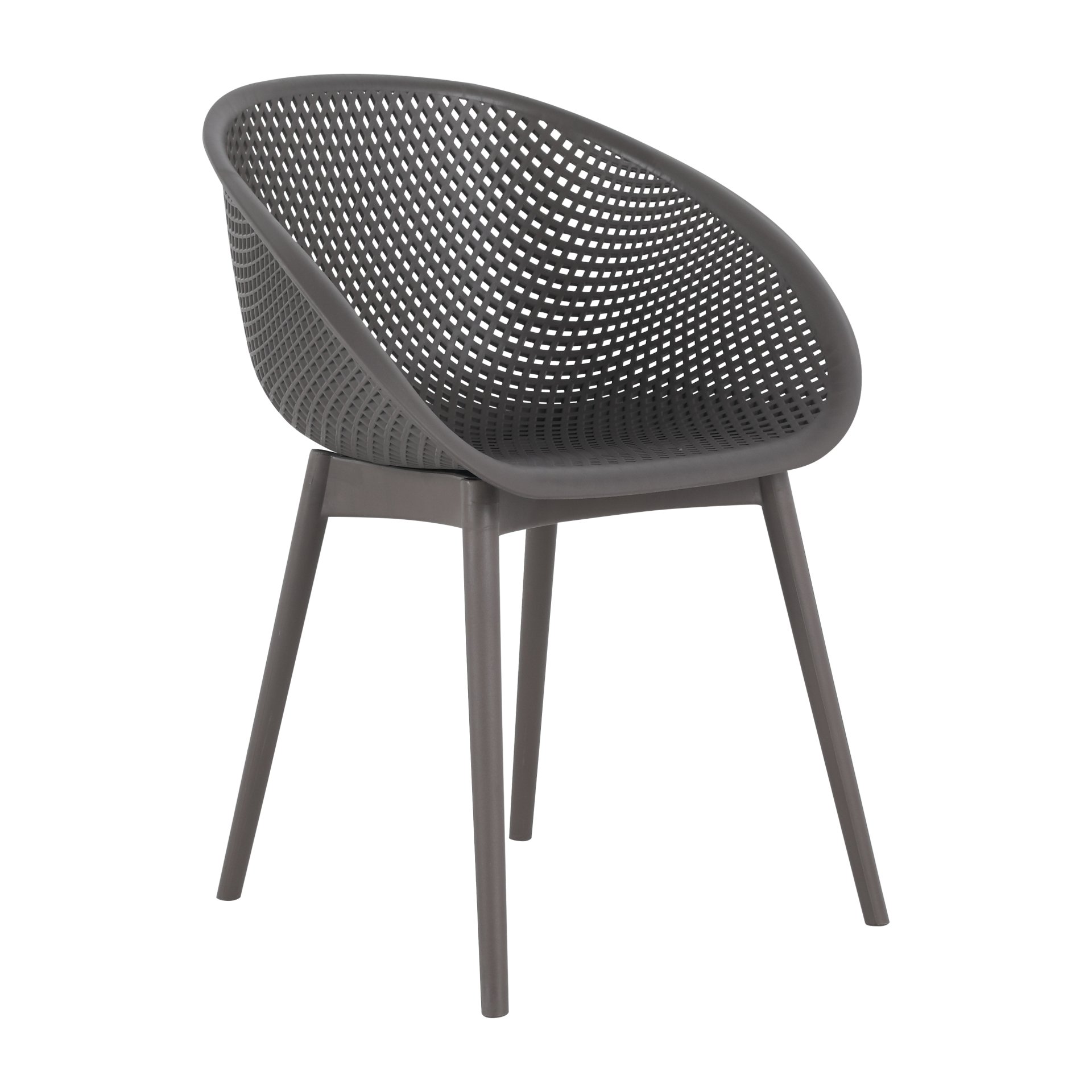 2 Lounge Chair Set With Round Table - Warm Grey / White - Image 4