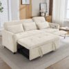 2 In 1, 3 Seater Sofa With Pull Out Bed And Reversible Recliner - Beige - Image 3
