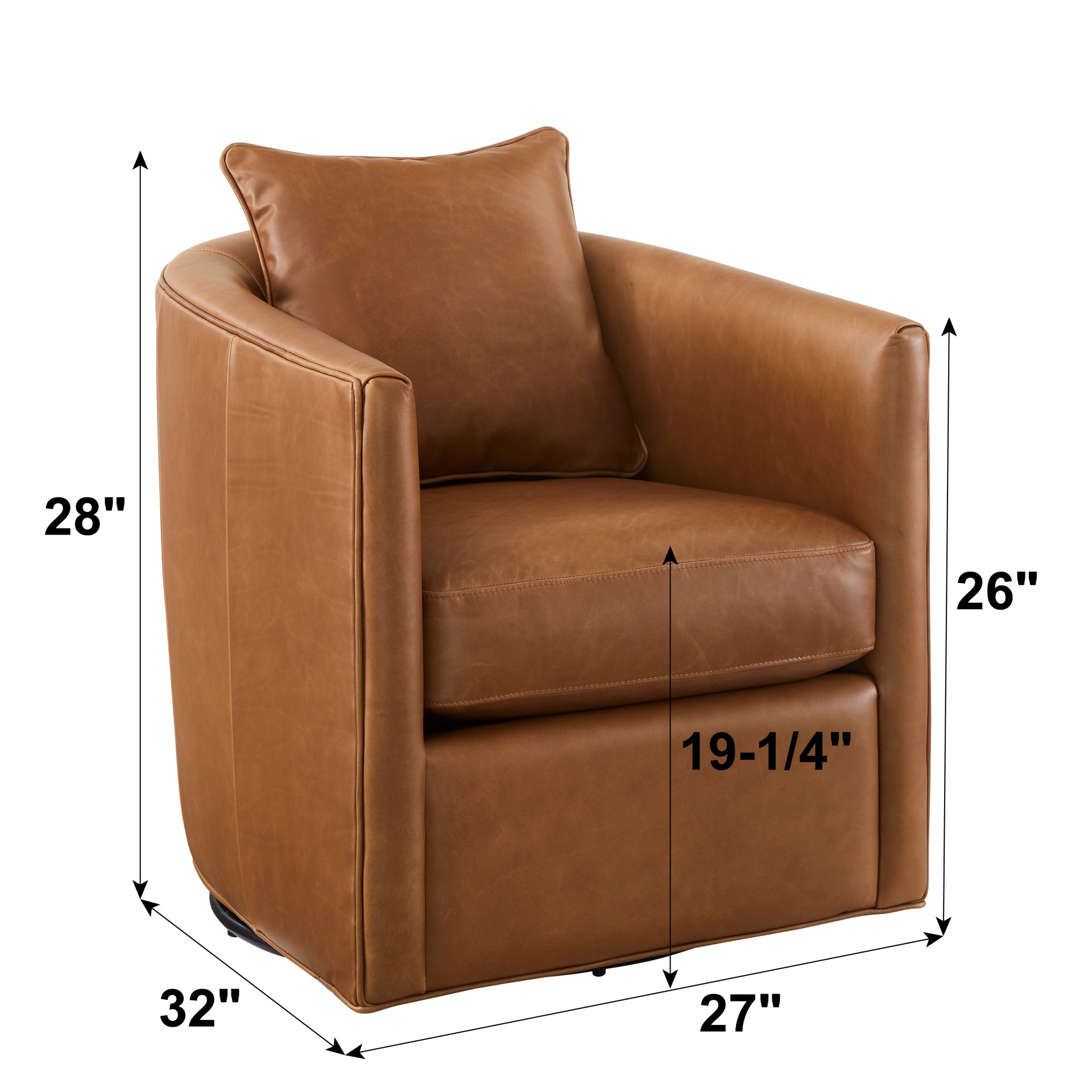 Jasmine - Swivel Accent Chair - Brown - Image 3