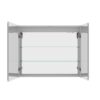 Bathroom Medicine Cabinet With Lights, LED Medicine Cabinet With Mirror, Double Door Lighted Medicine Cabinet With Defogger, Dimmer, Clock & Temp Display, 2 Outlets & USB Ports - Silver - Image 10