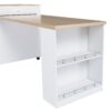 Expandable Kitchen Island With Dining Table - White - Image 14