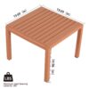 2 Piece Indoor / Outdoor Furniture Set (1 Chair And 1 Coffee Table), UV Resistant, Waterproof And Durable - Apricot Brown - Image 16