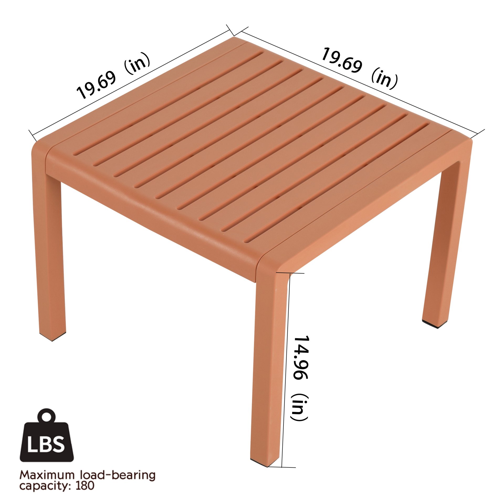 2 Piece Indoor / Outdoor Furniture Set (1 Chair And 1 Coffee Table), UV Resistant, Waterproof And Durable - Apricot Brown - Image 16