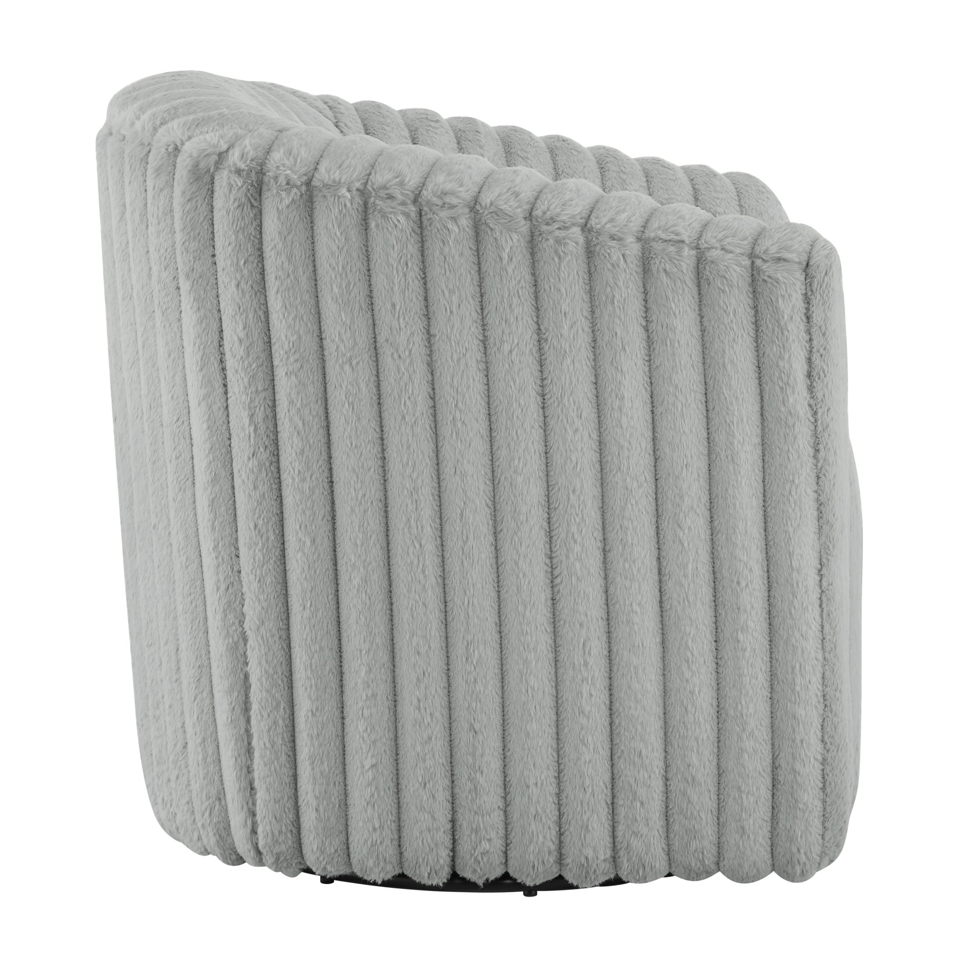 Alexa Barrel Swivel Chair - Grey - Image 6