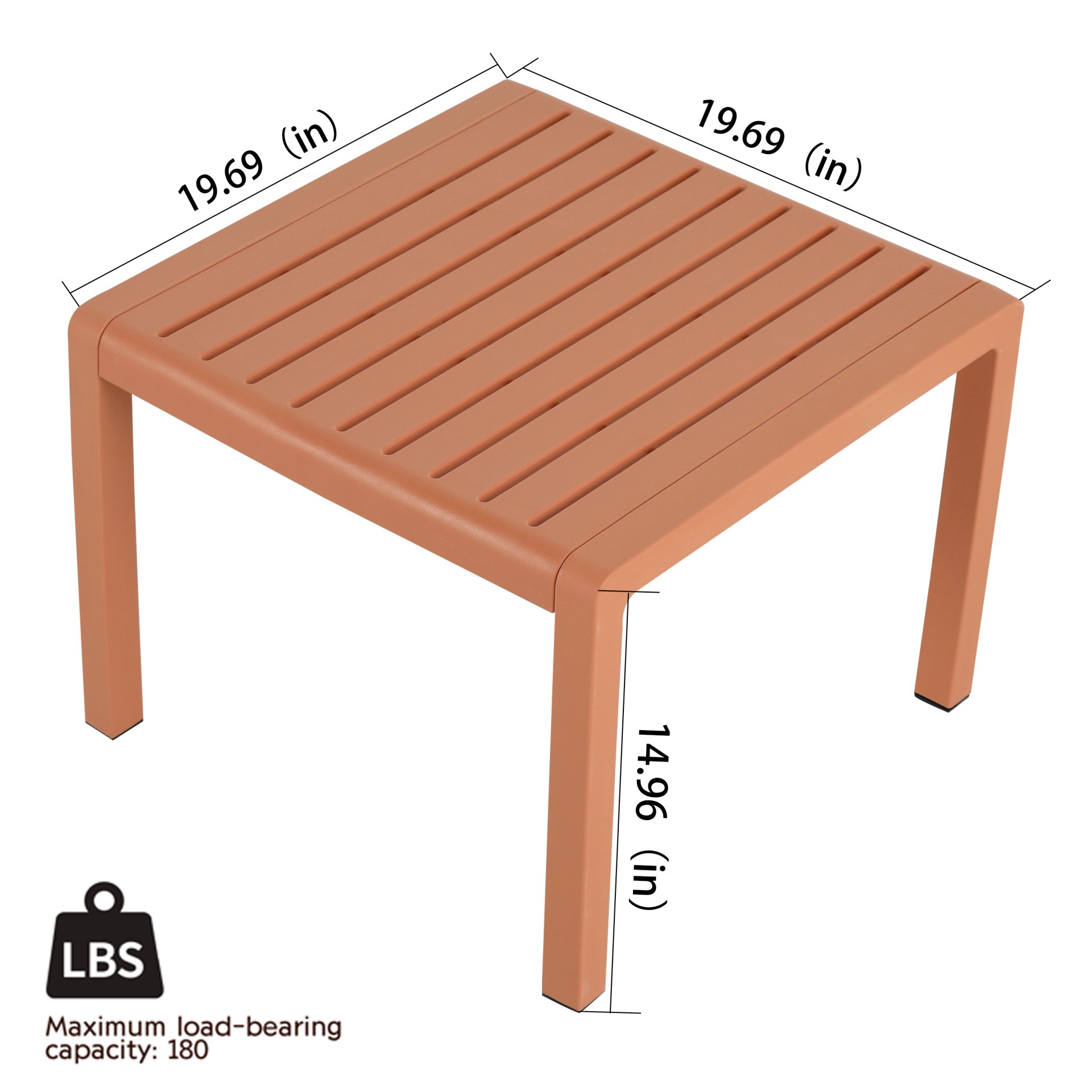 3 Piece Indoor / Outdoor Leisure Table And Chair Set (2 Chairs And 1 Coffee Table), UV Resistant, Waterproof And Durable - Apricot Brown - Image 12