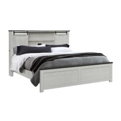 Avery - King Bedroom Set & Bookcase Headboard, Low Profile Bed, Spacious Drawers - Beige