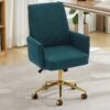 Ergonomic Mid Back Office Chair With Striped Fabric - Green - Image 4