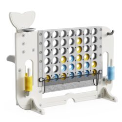 4 To Score Giant Game Set With Mesh Bag & Jumbo Connect 4 - White / Gray