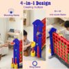 4 To Score Giant Game Set With Mesh Bag & Jumbo Connect 4 - Blue / Red - Image 13