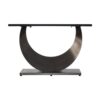 63" Modern Artificial Stone Crescent-Shaped Metal Legs, Can Accommodate 6-8 People - White / Black - Image 8