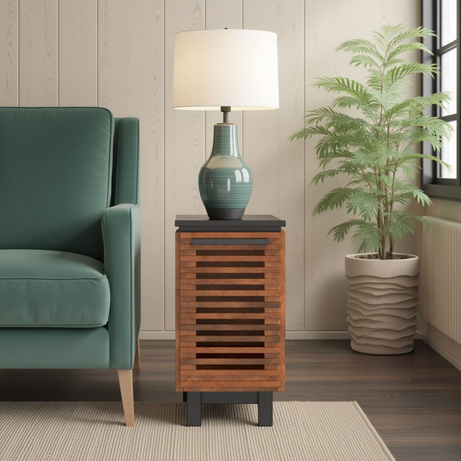 Graceland - Chairside Table, Fully Assembled - Black, Bourbon - Image 5