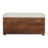 Linen Storage Trunk - Chestnut / White Linen - Image 11
