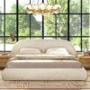 Archie Puffy Grounded - King Upholstered Platform Bed - Almond White - Image 14