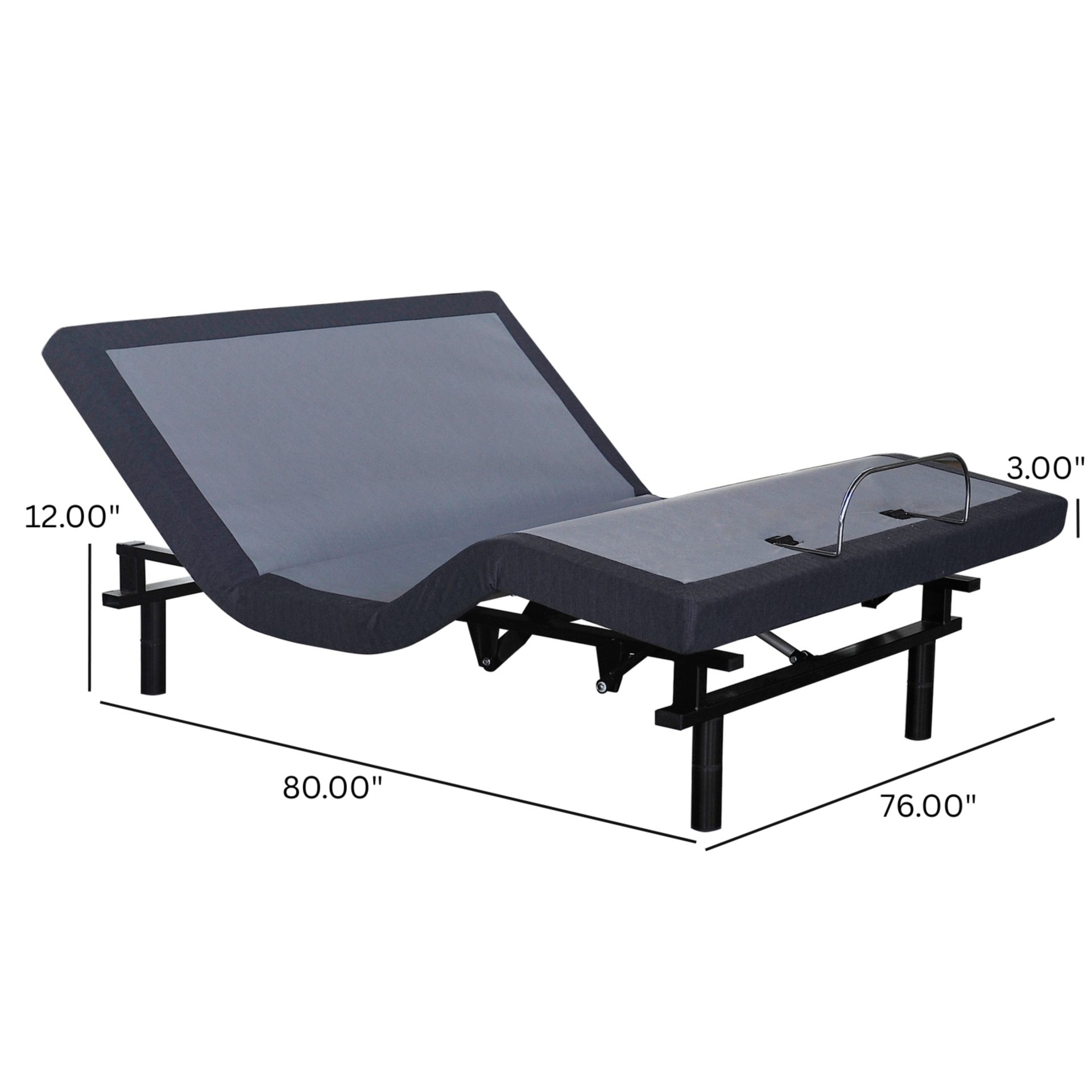 Bt2000 - King Adjustable Bed Base With Full-Range Positions Adjustment - Blue / Gray - Image 7