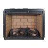 23" Infrared Quartz Heater Fireplace Insert -Woodlog Version With Brick - Antique Black - Image 9