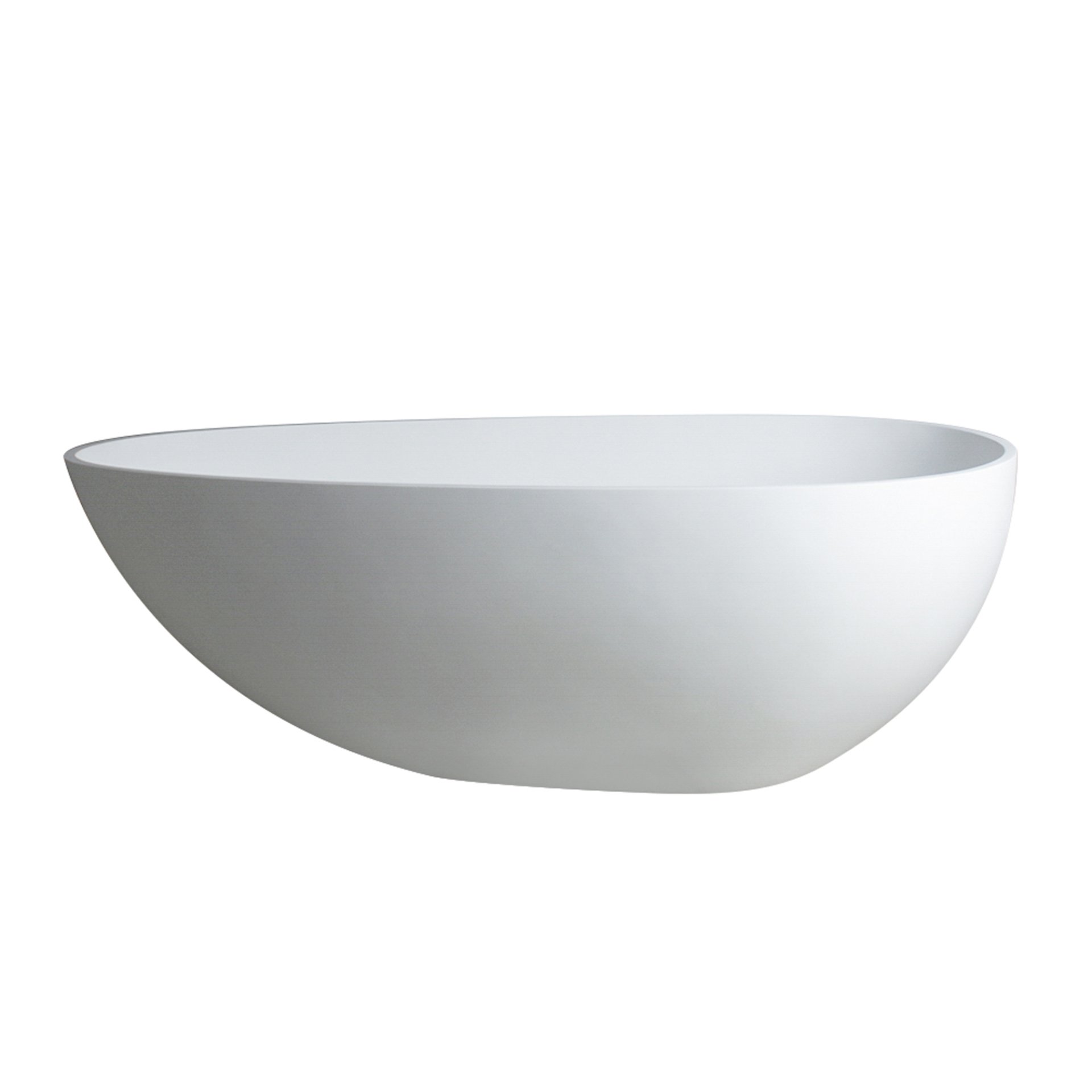 Solid Surface Stone Resin Freestanding Egg Shape Bathtub For The Bathroom - Matte White - Image 5
