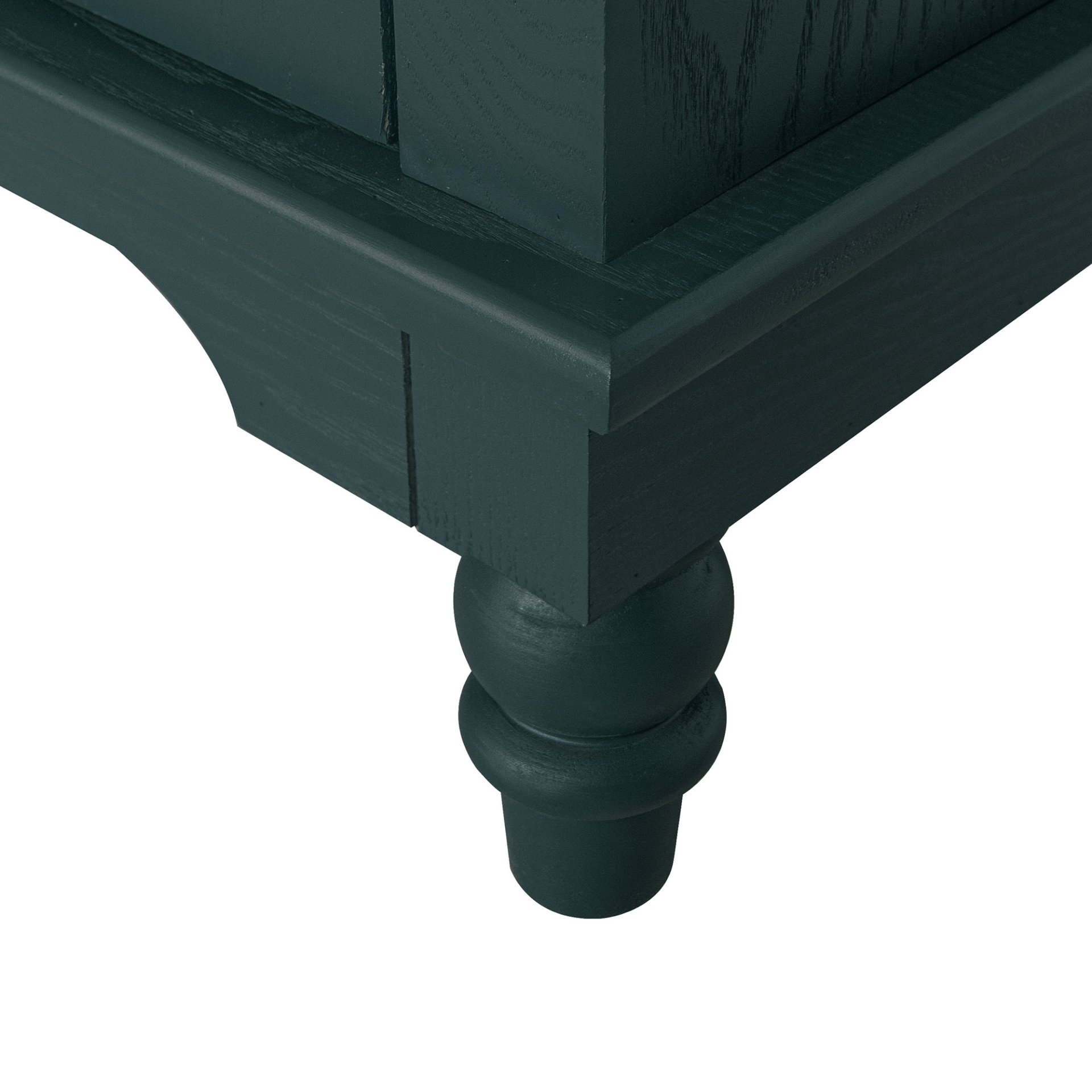 Hollow Carved 2 Door Accent Cabinet With Adjustable Shelf, Sideboard Buffet For Entryway, Living Room Or Bedroom - Blackish Green - Image 18
