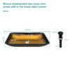 Gradient Vessel Sink Square Above Counter Bathroom Sink With Pop Up Drain - Gold - Image 3
