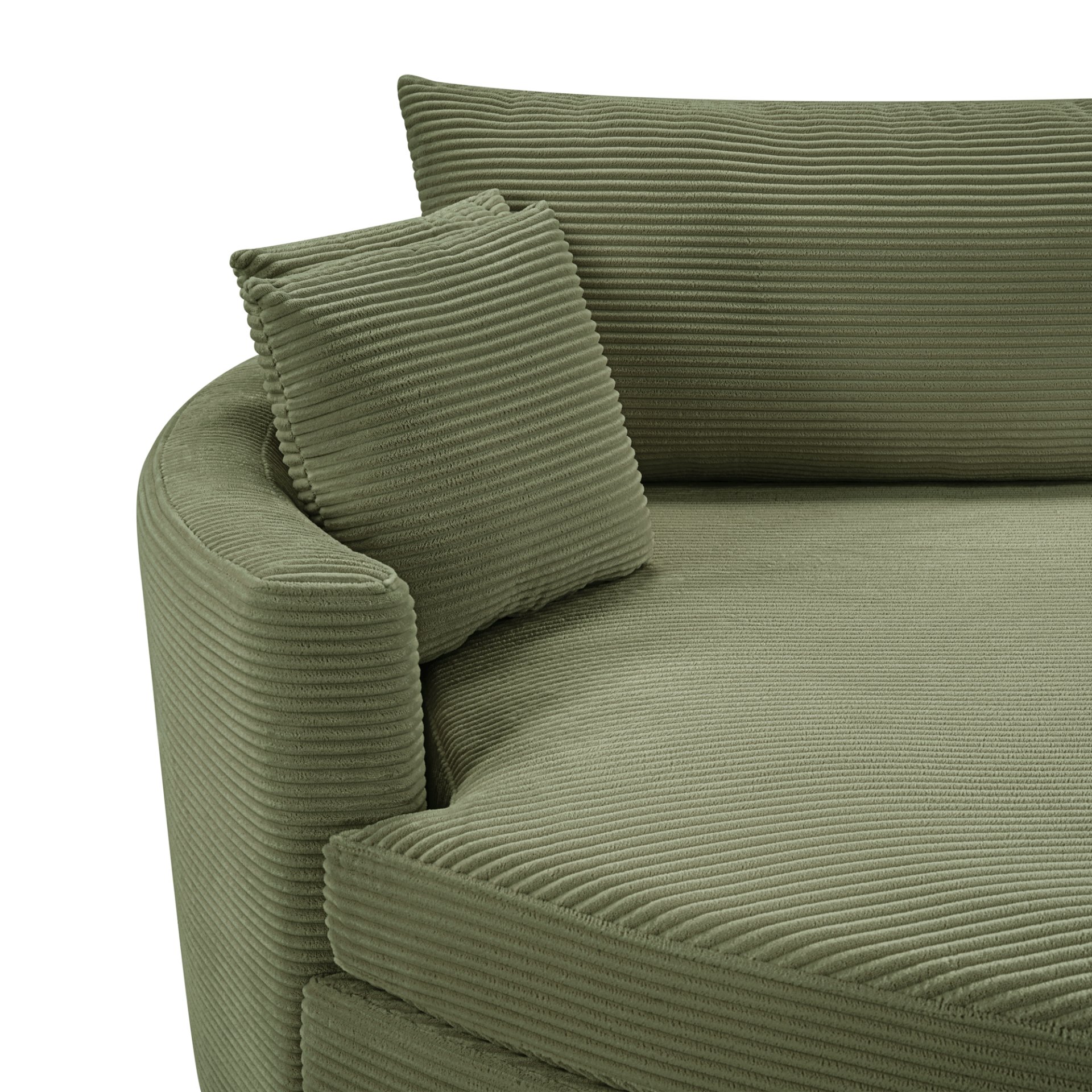 Oversized Double Chaise Lounge Sofa - Green - Image 15