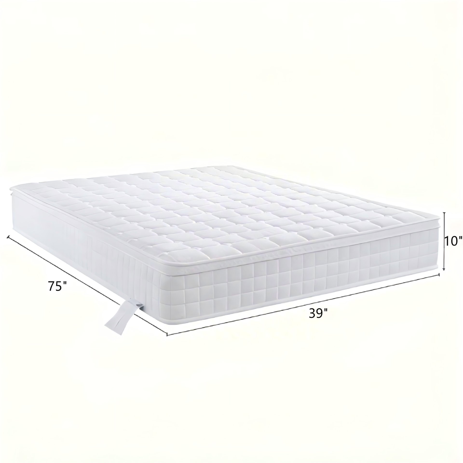 10" Twin Mattress, Innerspring Hybrid With Gel Foam For Motion Isolation, Pressure Relief & Edge Support - White - Image 7