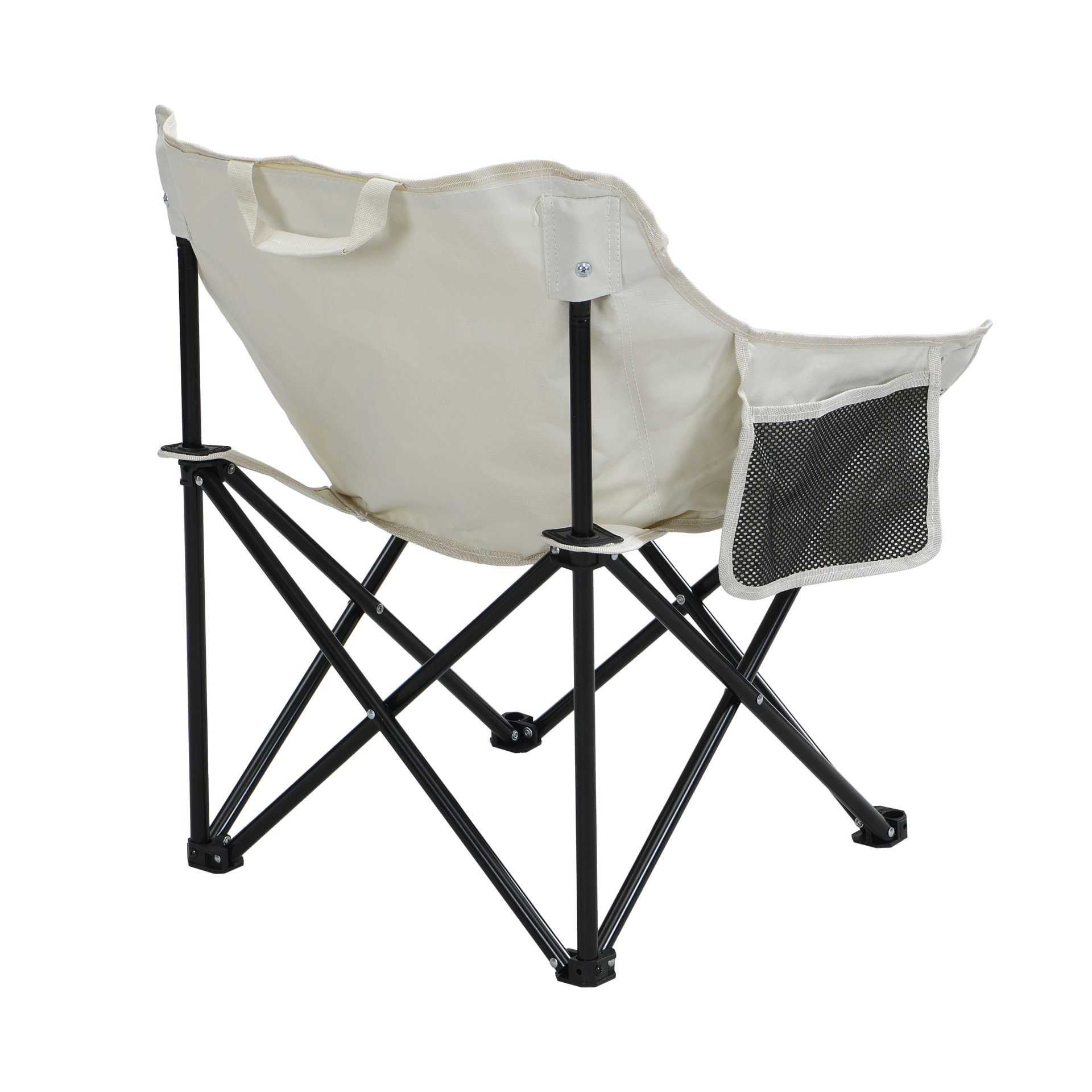 Outdoor Camping Chairs Folding Portable With Carry Bag (Set of 2) - Beige - Image 9