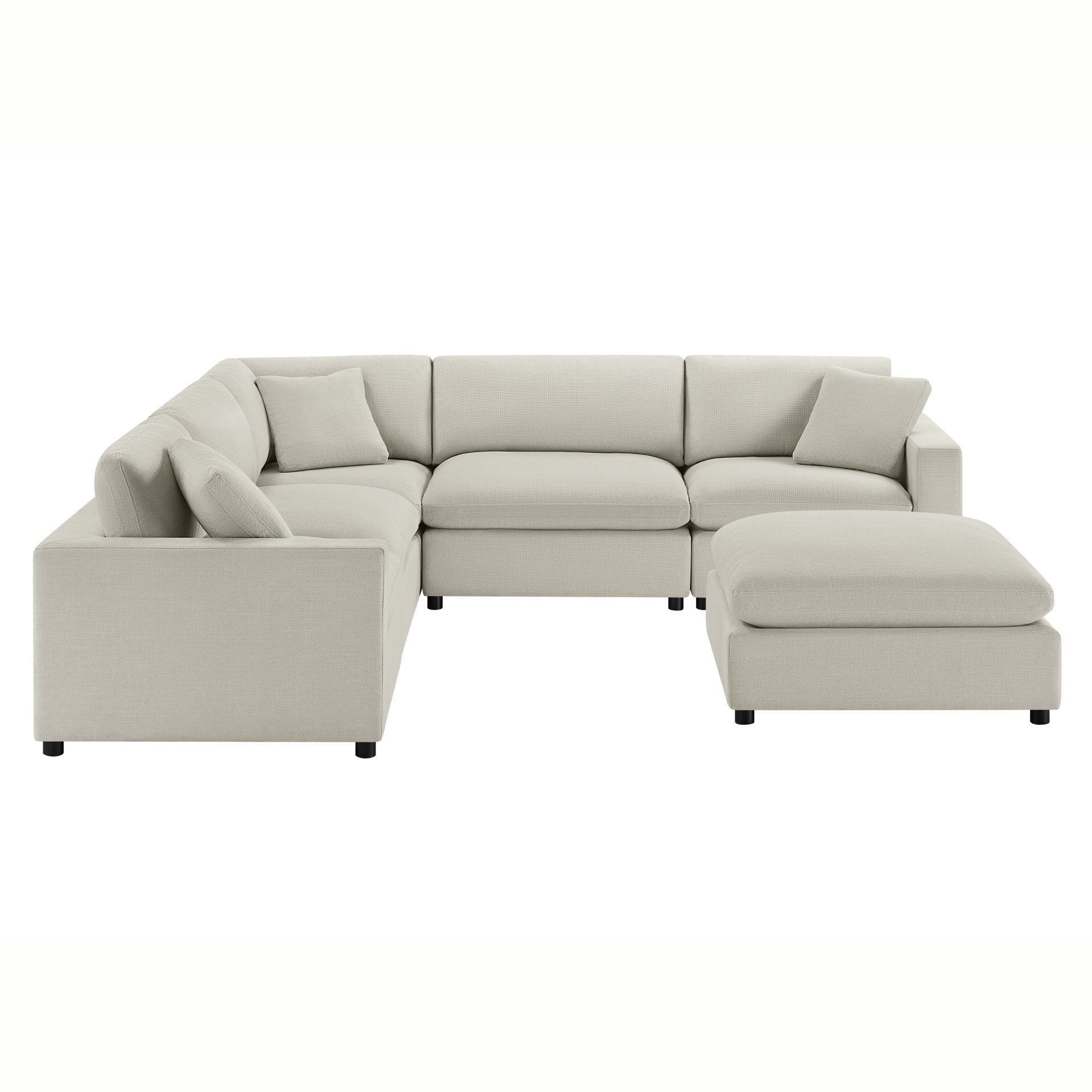 Cassandra - Modular 6 Piece Sectional - Beige - Image 10