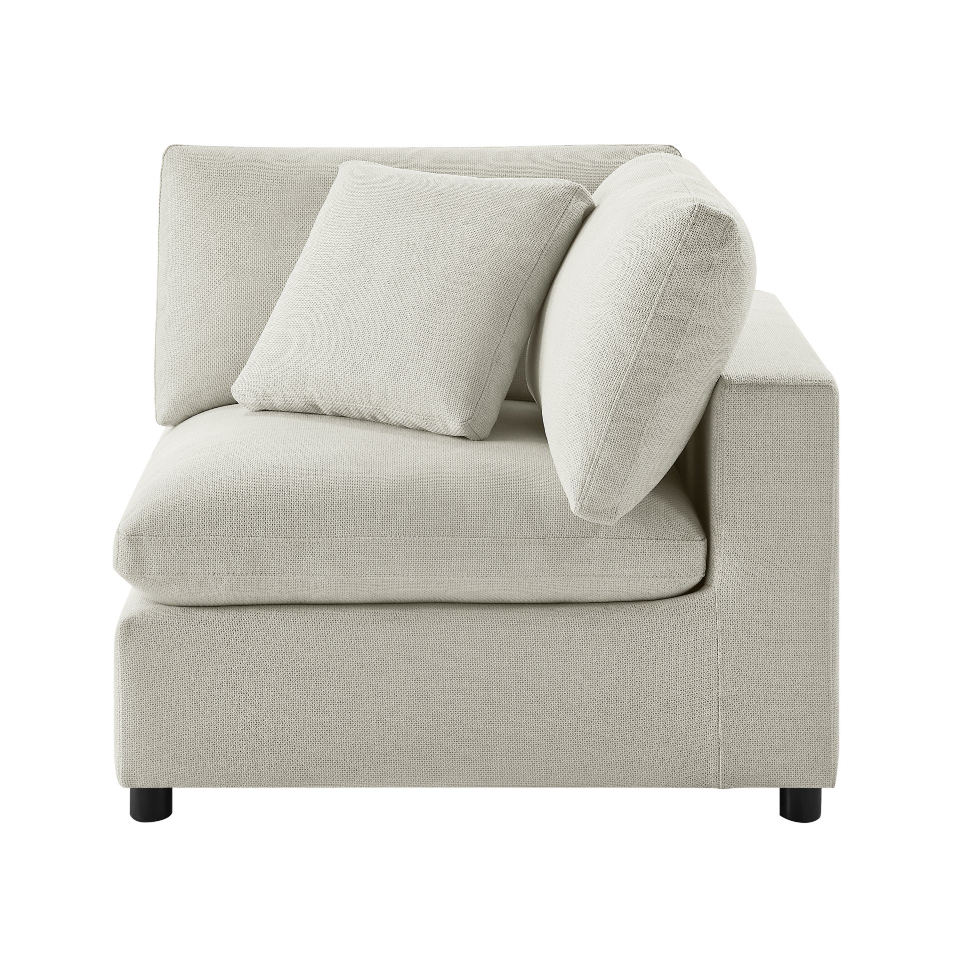 Cassandra - Corner Wedge Chair - Beige - Image 4