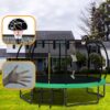 12Ft Recreational Kids Trampoline With Safety Enclosure Net & Ladder, Outdoor Recreational Trampolines - Green - Image 11