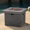 Anchorage - Wood Square Fire Pit 40, 000 Btu - Gray - Image 4