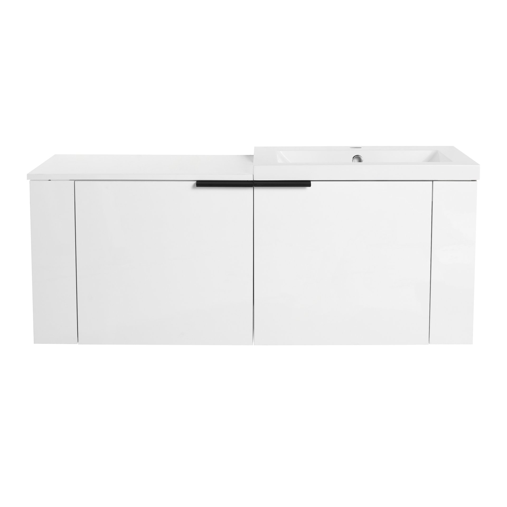 Modern 48" Bathroom Vanity Sink Combo With Spacious Storage - White - Image 9