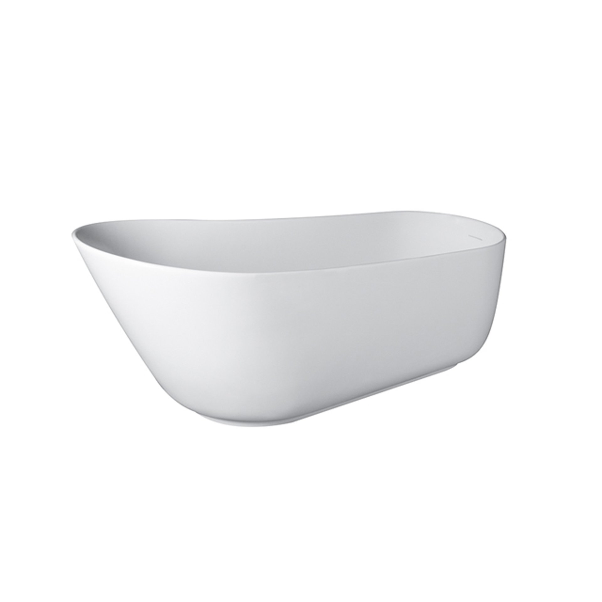 Solid Surface Stone Resin Oval Shape Soaking Bathtub With Overflow For The Bathroom - Matte White - Image 7