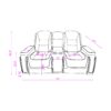 3 Piece Power Sofa Set With Recliner, USB LED Headrest, Bookshelf Arms, Drop Down Table And Storage Frame - Grey - Image 8