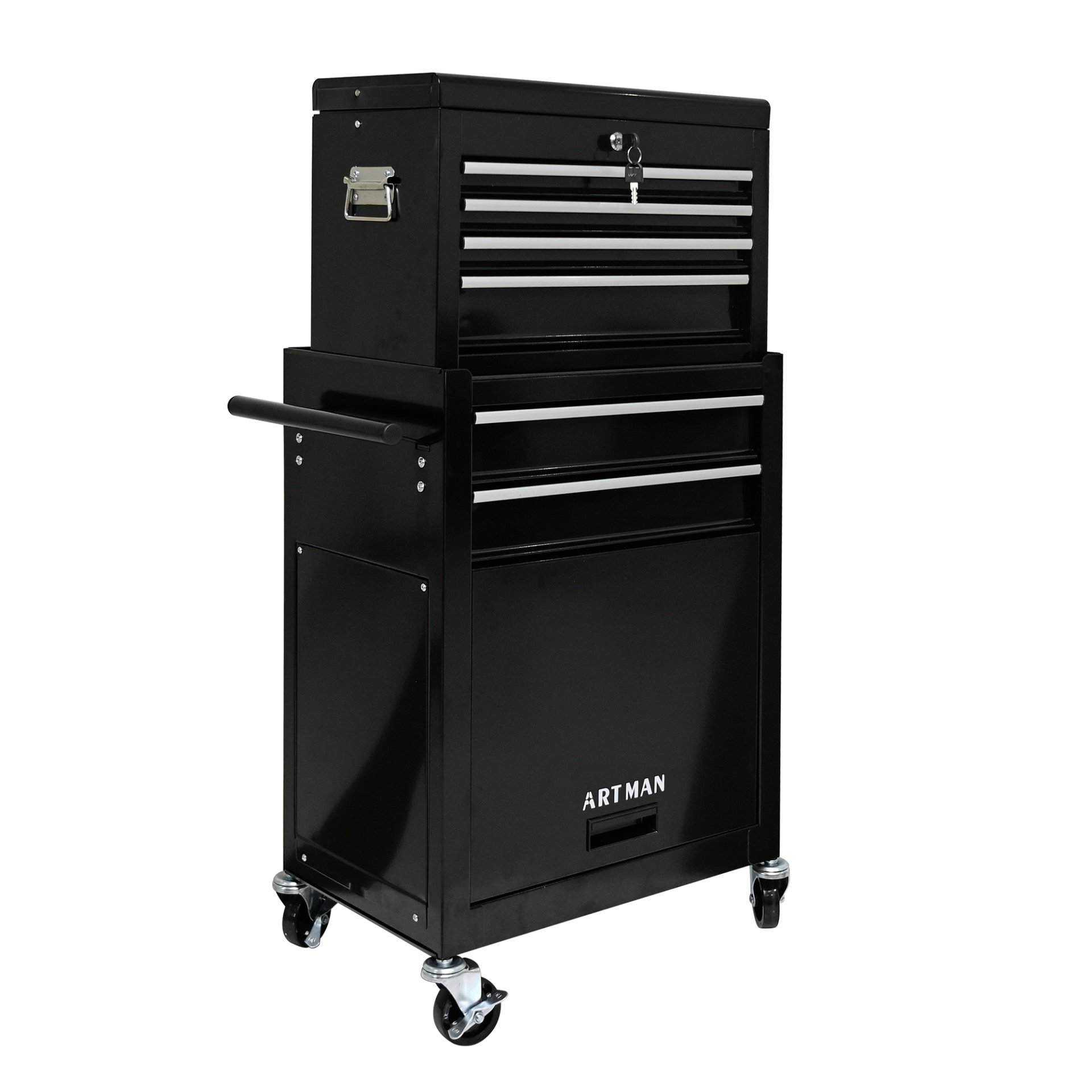 High Capacity Rolling Tool Chest With Wheels And Drawers, 6 Drawer Tool Storage Cabinet - Black - Image 5