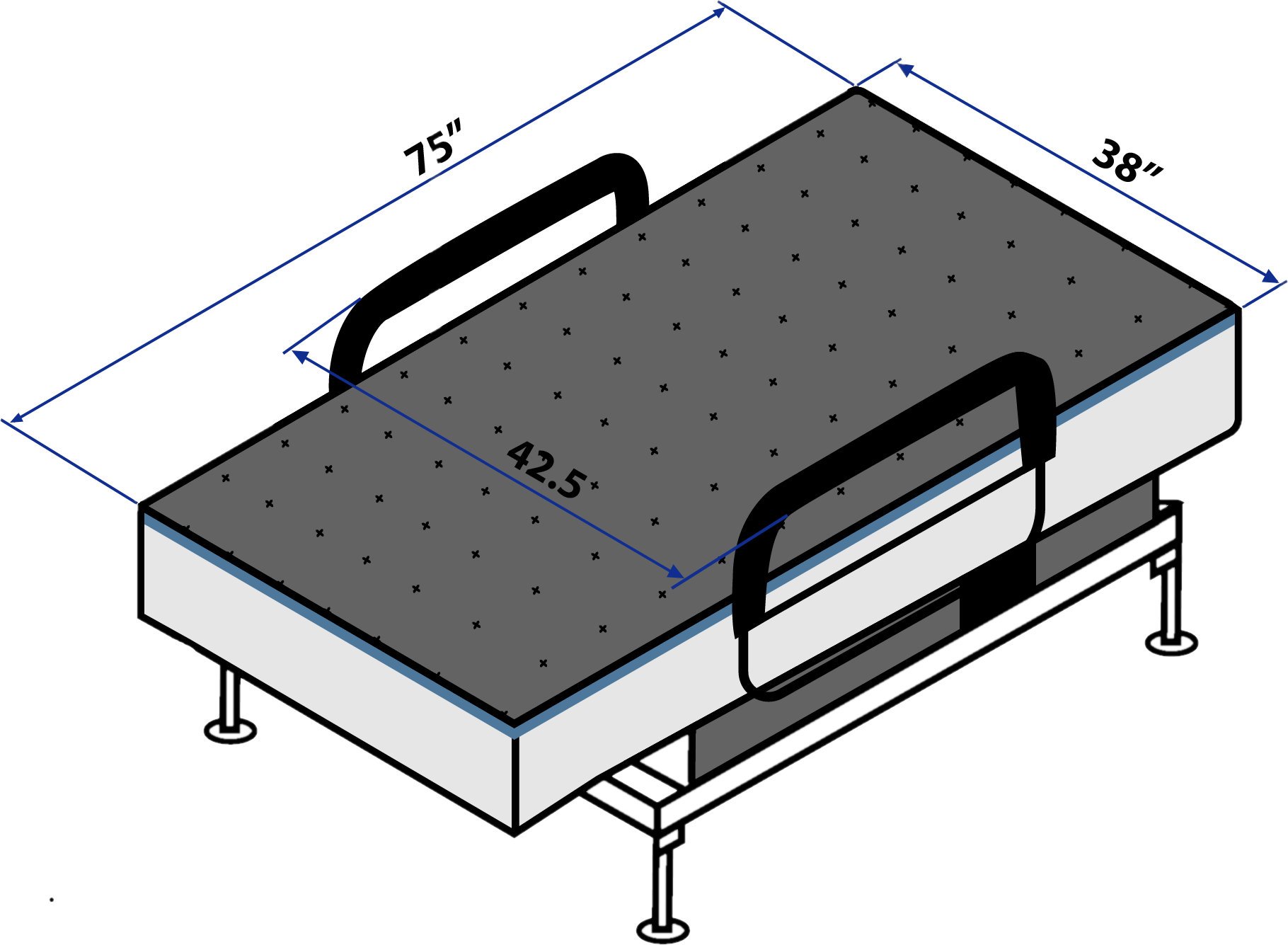 Adjustable Sleep To Stand Bed With Convenient Lift Assist Txl - Blue - Image 11