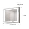 36" X 30" Medicine Cabinet With LED Vanity Mirror, Anti-Fog Recessed Or Surface Mount Bathroom Double Door Large Storage 3000K~6000K Bright Lighted Aluminum Storage Cabinet With Touch Switch - Silver - Image 3