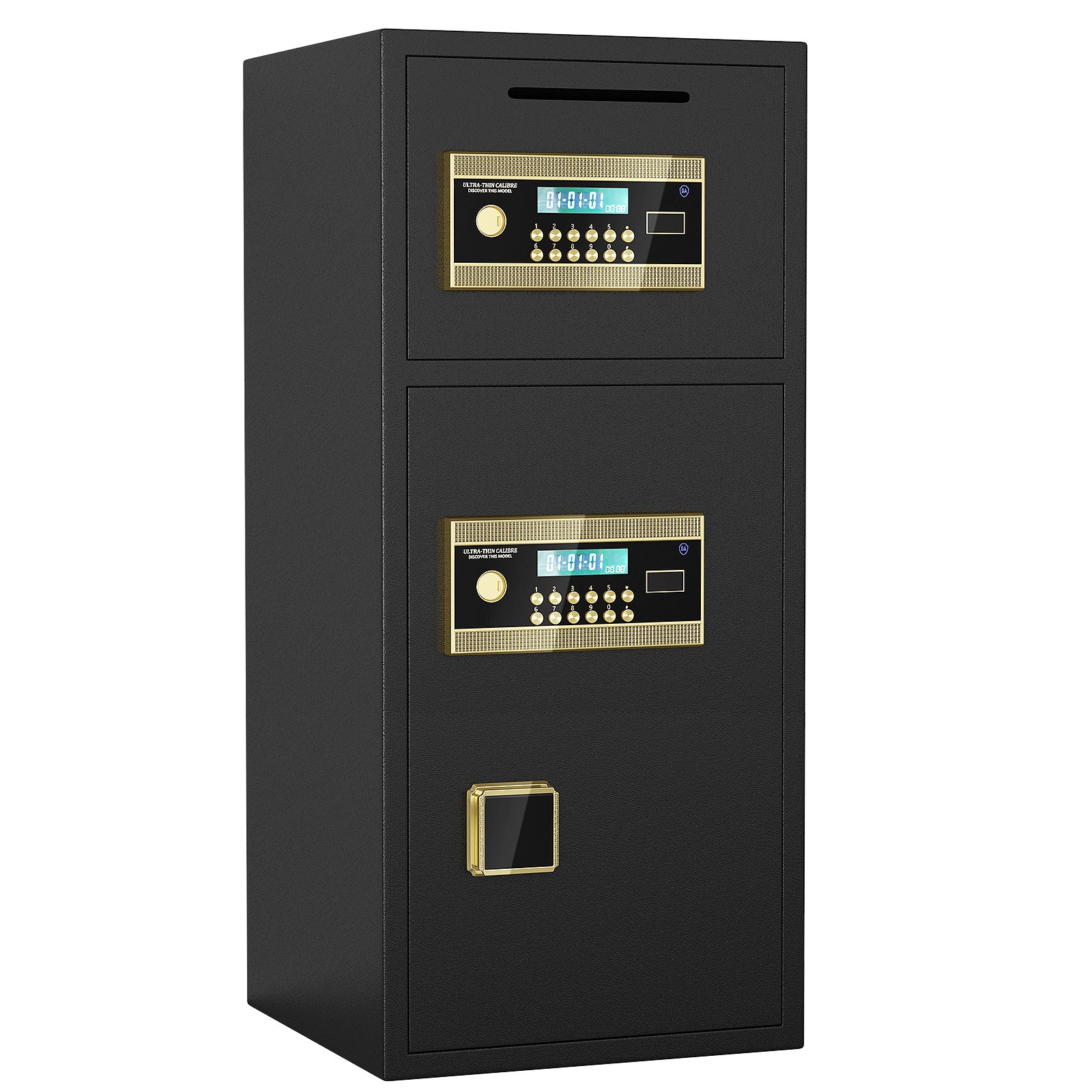 Large Double Door Coin Operated Safe, Digital Security Safe With Fireproof And Waterproof Bag, 7.0 Cubic Feet Safe Box With Hidden Code Function For Home, Office And Hotel - Black - Image 4