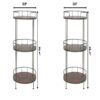 Industrial Round Butler Tray Table - Chestnut - Image 3
