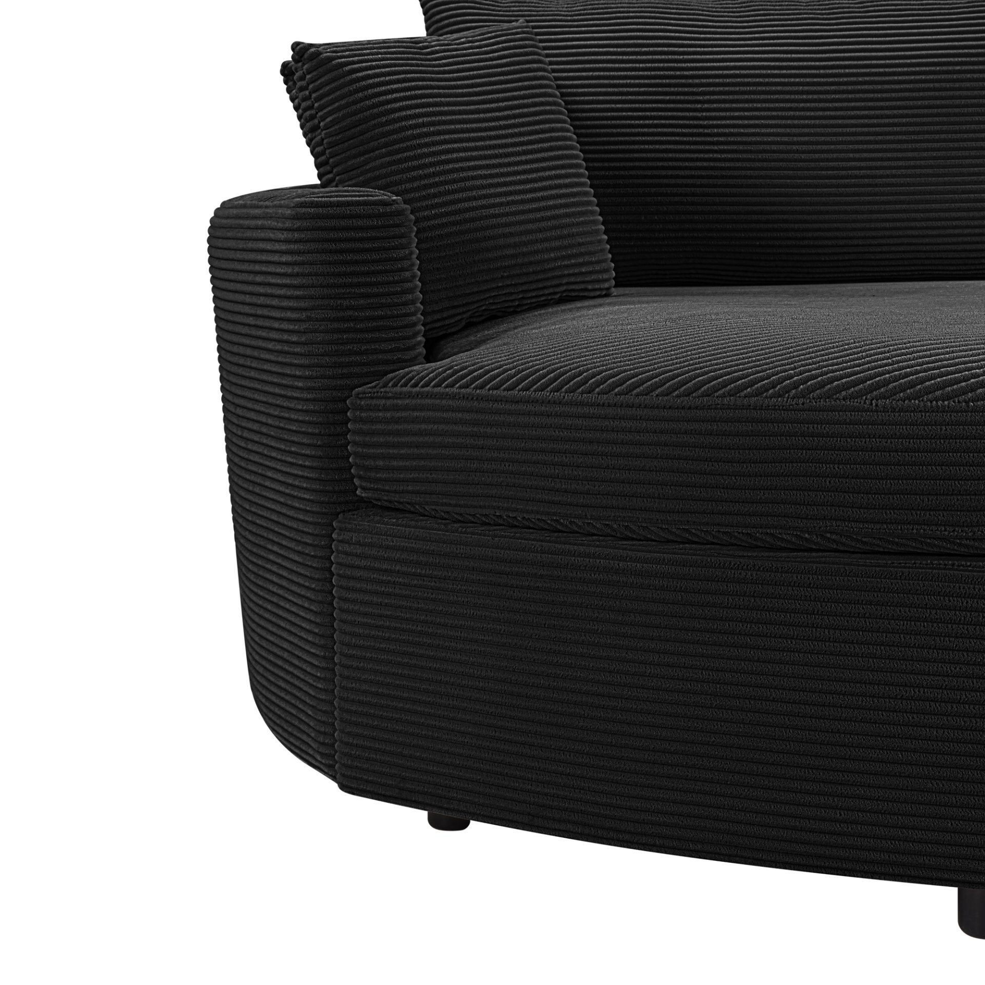 Oversized Double Chaise Lounge Sofa - Black - Image 15