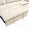2 In 1, 3 Seater Sofa With Pull Out Bed And Reversible Recliner - Beige - Image 13